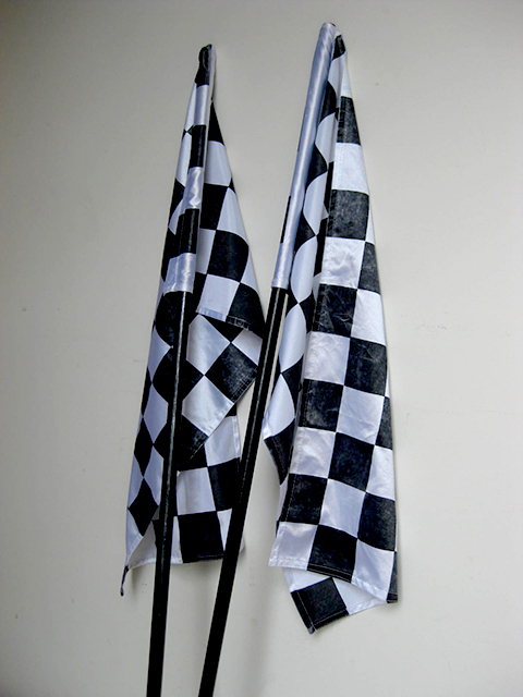 FLAG, Grand Prix and Garage - Black & White 40 x 75cm